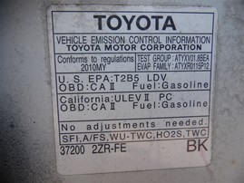 2010 Toyota Corolla S White 1.8L AT #Z24712